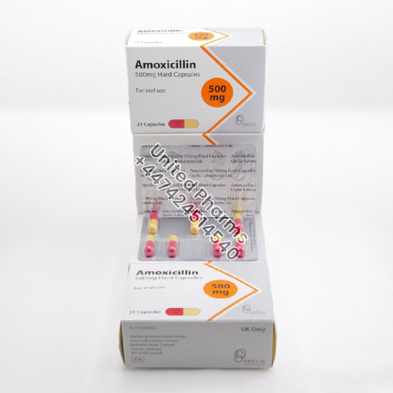 Amoxicillin 500mg | Gaelic Laboratories Ltd – (21 Capsules)  -  United Pharms