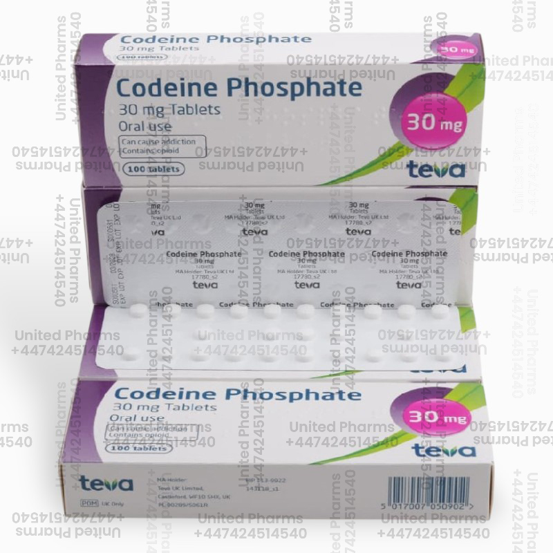 Codeine Phosphate 30mg | Teva – (100 Tablets)  -  United Pharms