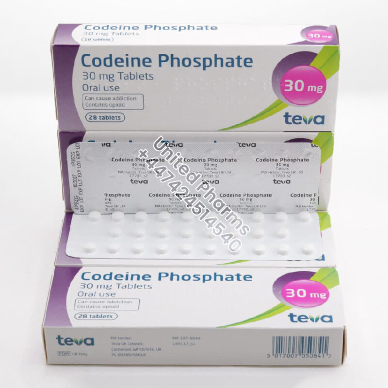 Codeine Phosphate 30mg | Teva – (28 Tablets)  -  United Pharms