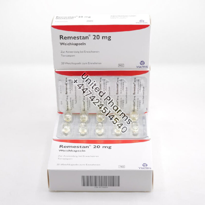 Temazepam Remestan 20mg | Meda Pharma – (20 Capsules) United Pharms Temazepam Remestan 20mg | Meda Pharma – (20 Capsules) - United Pharms
