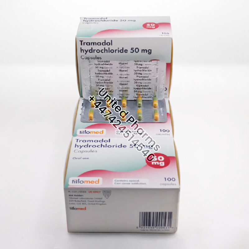 Tramadol Hydrochloride 50mg | Tillomed – (100 Capsules)  -  United Pharms