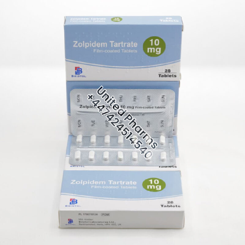 Zolpidem Tartrate 10mg | Bristol – (28 Tablets)  -  United Pharms