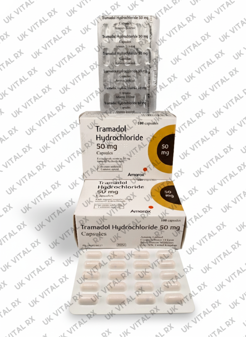 Tramadol Hydrochloride 50mg | Amarox – (100 Capsules)  -  United Pharms
